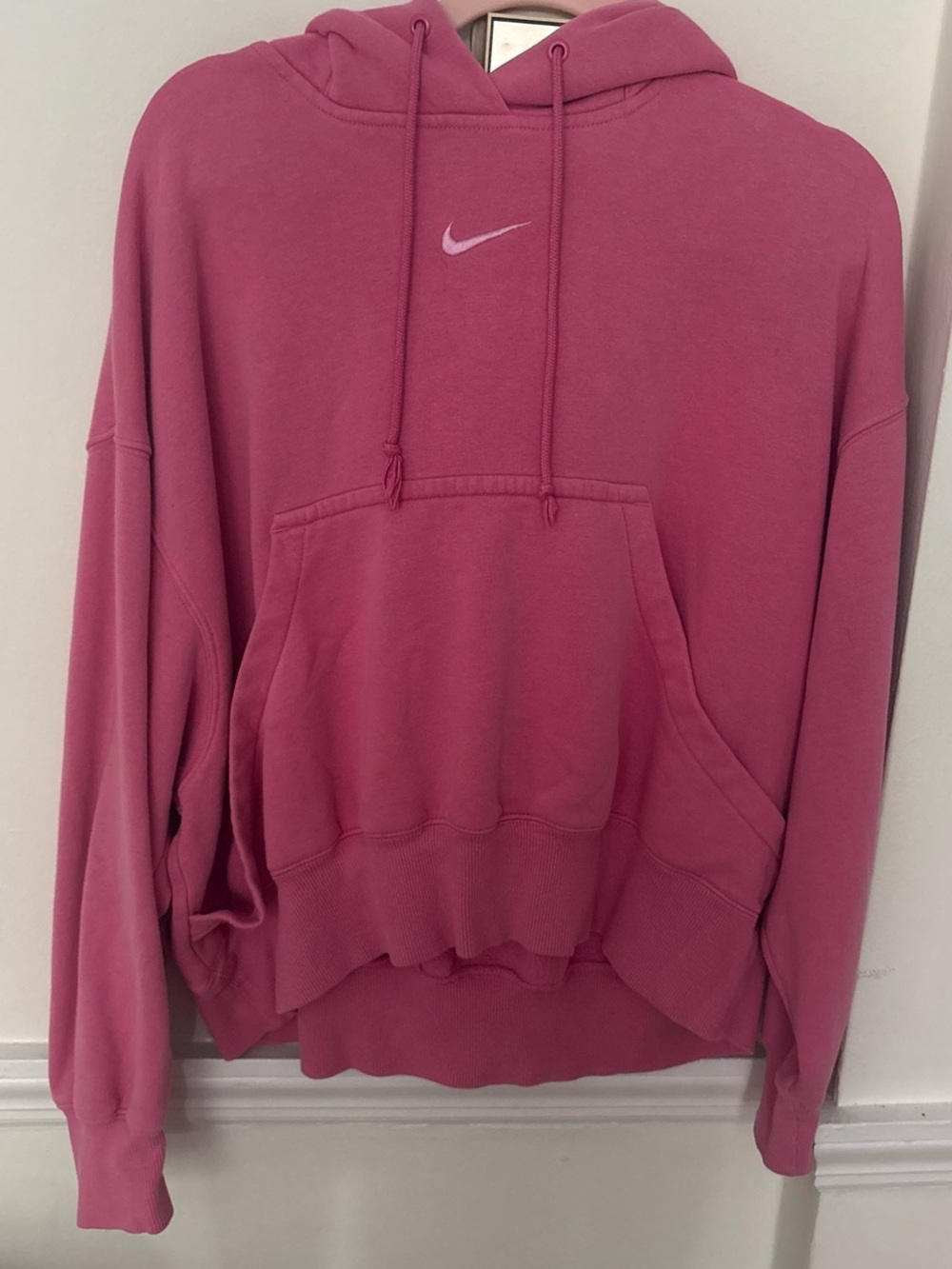 Nike Women's Rose Pink Pullover Hoodie with Swoosh